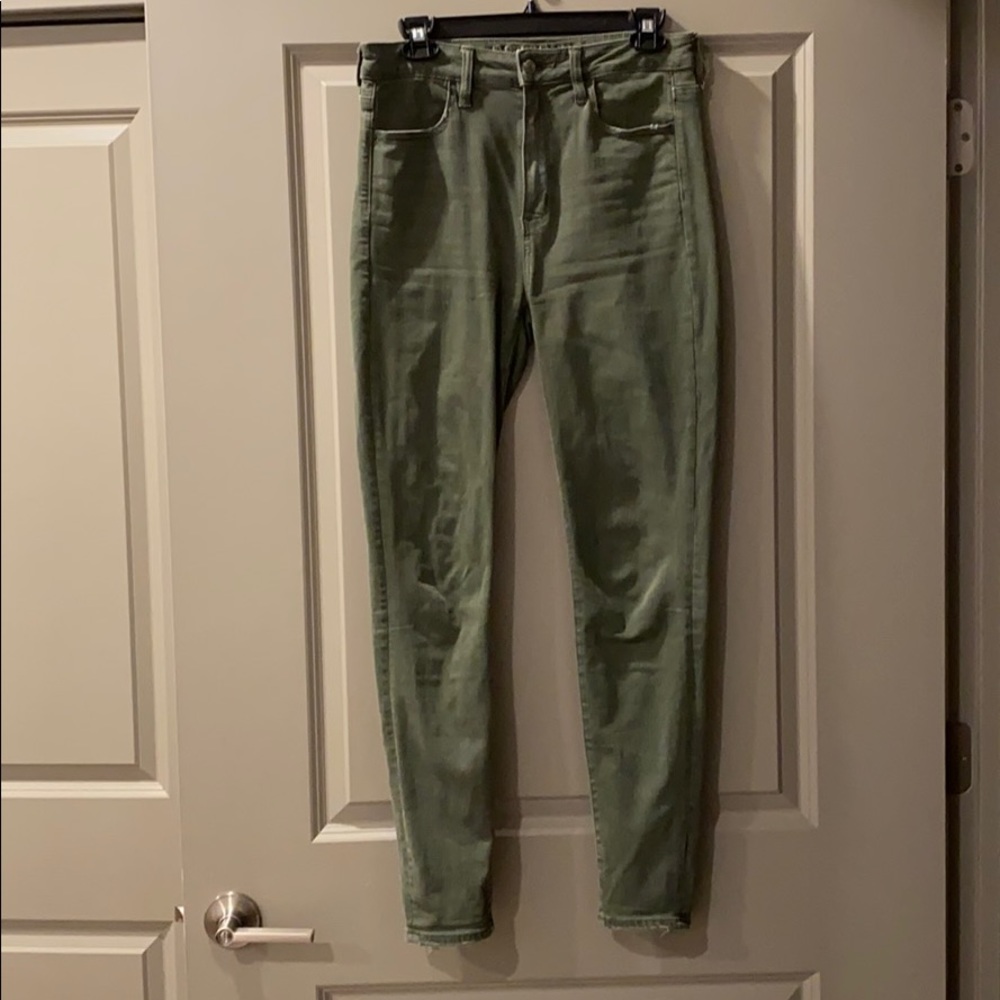 American Eagle Size 8 High Rise Olive Jegging